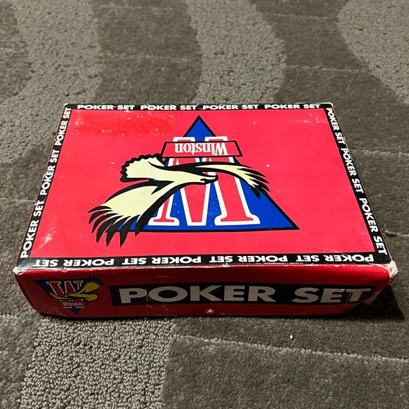 *6 for $10!**MISSING CARDS* Winston Cigarette Poker Set Plastic Chips & Box Only - Picture 3 of 9